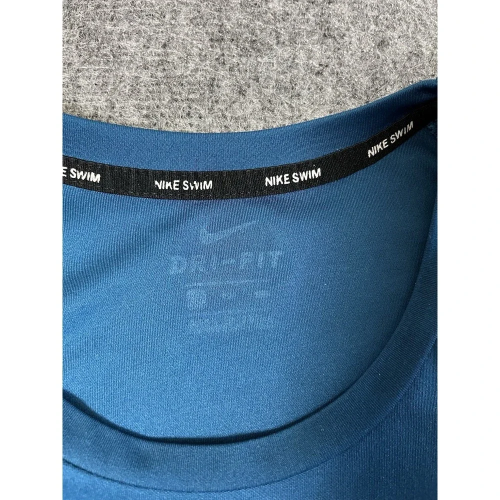 Nike Shirt Mens XLBlue Performance Drifit Swim‎ Tee Athletic Swimming A14*